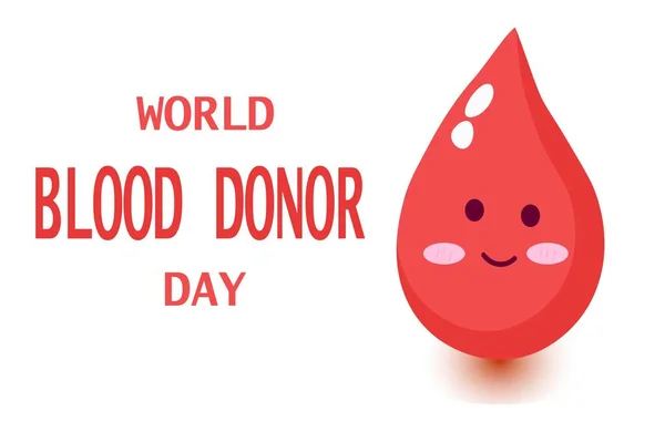 Wereldbloed Donor Dag Template Witte Achtergrond — Stockvector