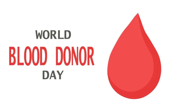 Wereldbloed Donor Dag Template Witte Achtergrond — Stockvector