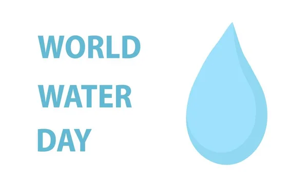 World Water Day Vector Abstract Waterdrop Concept — Stockvektor