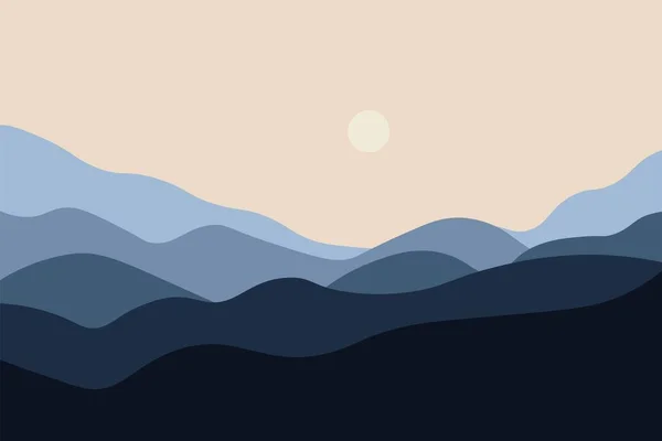 Abstract Mountain Landscape Poster — Stockvektor