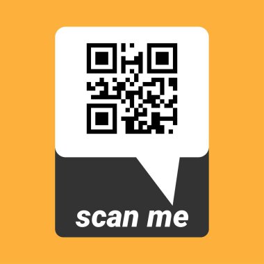 QR code with inscription scan me with smartphone