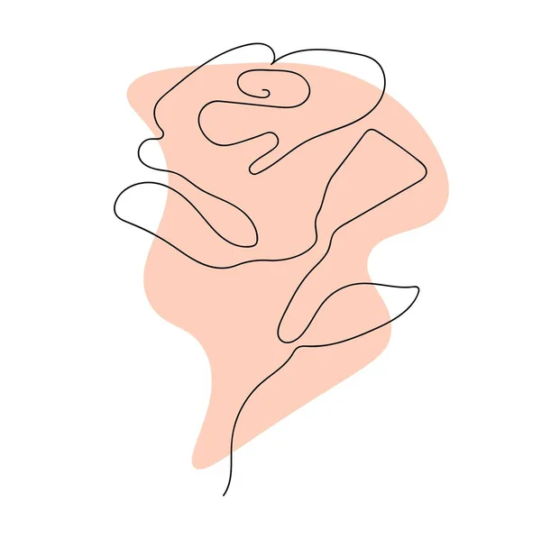 Дизайн Троянди Однієї Лінії — стоковий вектор