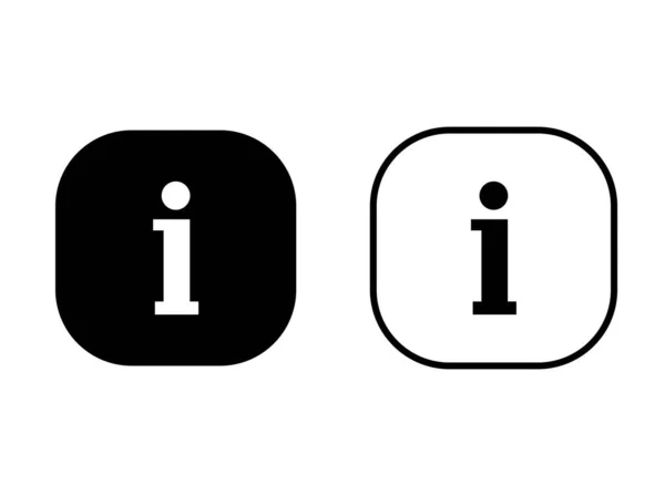 Conjunto Icono Información — Archivo Imágenes Vectoriales