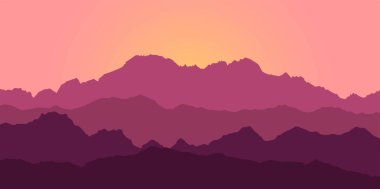 Renkli dağlar, soyut şekiller