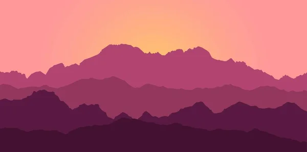 Montañas Color Formas Abstractas — Vector de stock