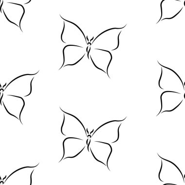  Vektör moda çizimi kelebeği