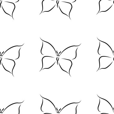  Vektör moda çizimi kelebeği