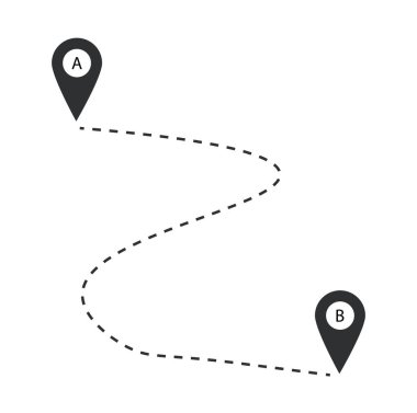 Yer işareti izole üzerinde beyaz arka plan