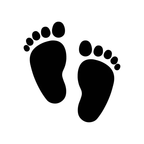 Pieds Bébé Isolés — Image vectorielle