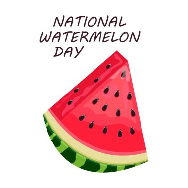  Ulusal Karpuz Günü vektör pankartı