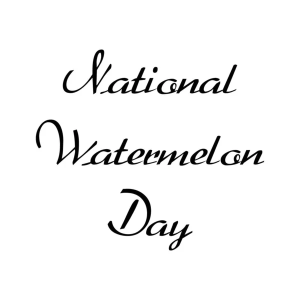 Nationaler Tag Der Wassermelone — Stockvektor