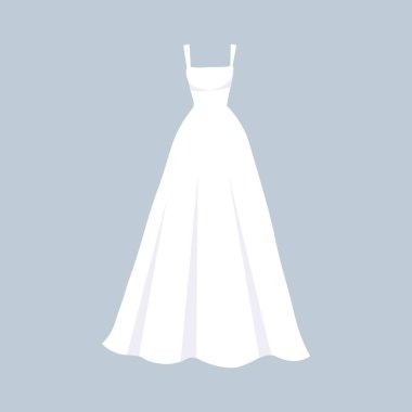 Gelin için zarif beyaz elbise