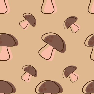 Kusursuz vektör desenli mantarlar