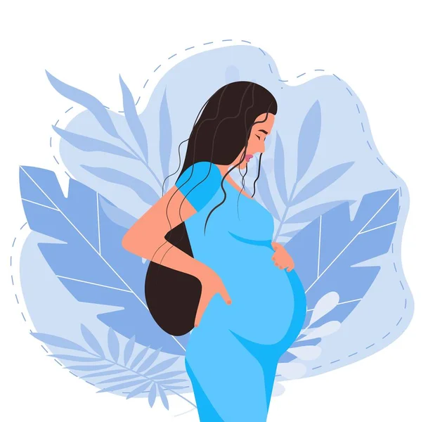 Koncepce Vektorové Ilustrace Těhotné Ženy — Stockový vektor
