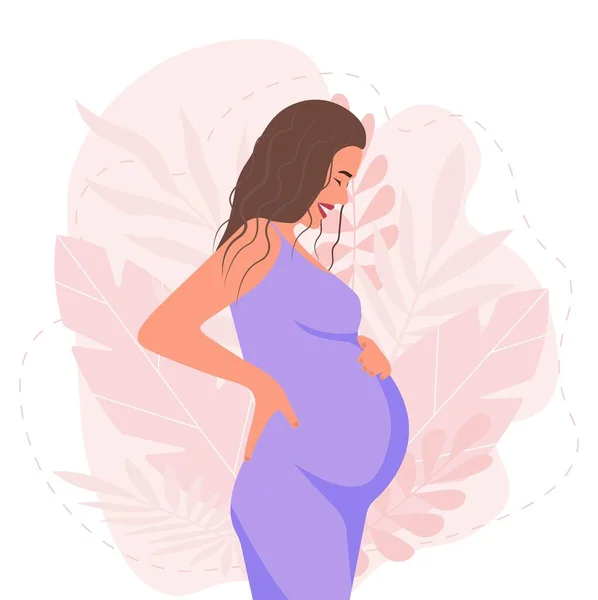 Koncepce Vektorové Ilustrace Těhotné Ženy — Stockový vektor
