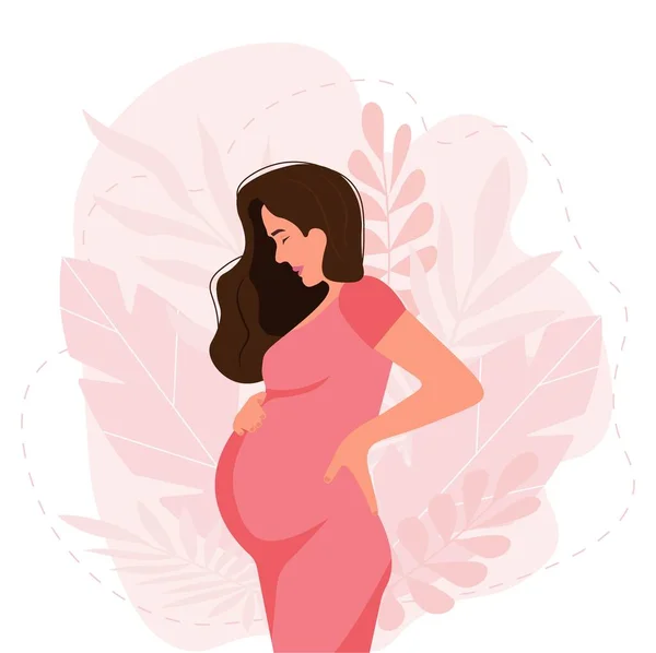 Pregnant Woman Concept Vector Illustration — ストックベクタ