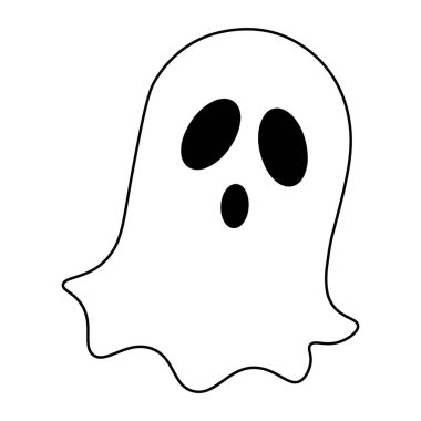 Cadılar bayramı hayalet siluet vektörü