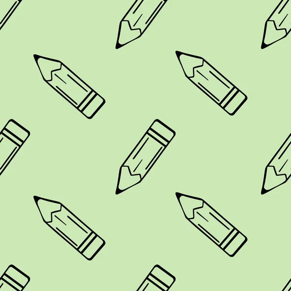 Seamless Monochrome Pencil Doodle Style Pattern — Stockvektor