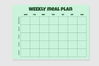 Haftalık Menü Menüsü Düzenleyici
