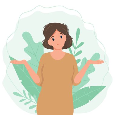 Kadın tuhaf bir ifadeyle omuz silkiyor