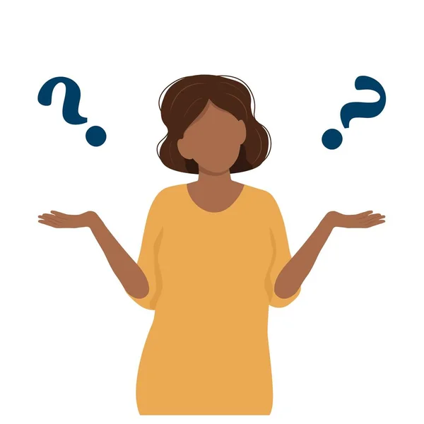 Şaşkınlık içindeki siyah kadın..