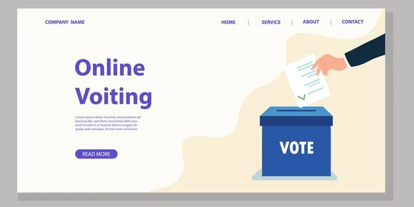 Hand Putting Vote Box — Stockvektor