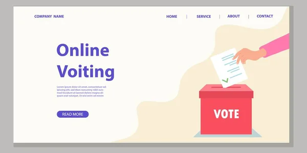 Hand Putting Vote Box — стоковый вектор