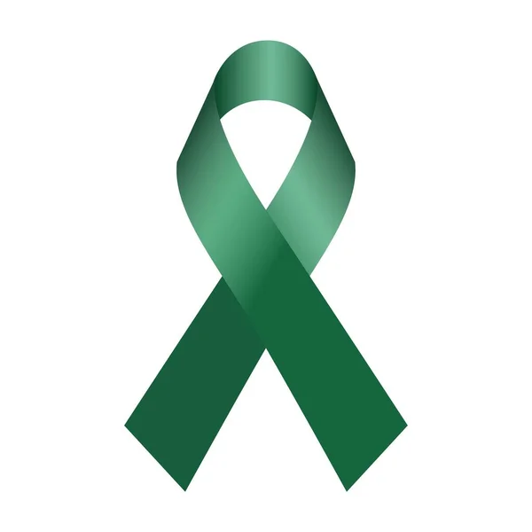Liver Cancer Ribbon Isolated White Background — Vettoriale Stock