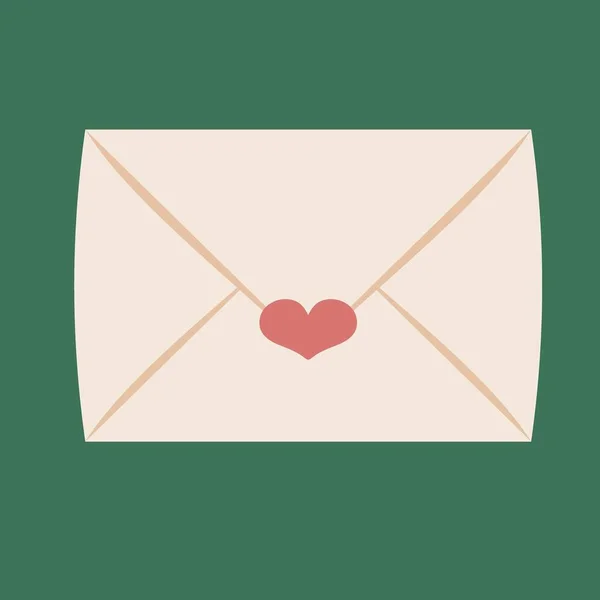 Envelope Green Background — Stockvektor