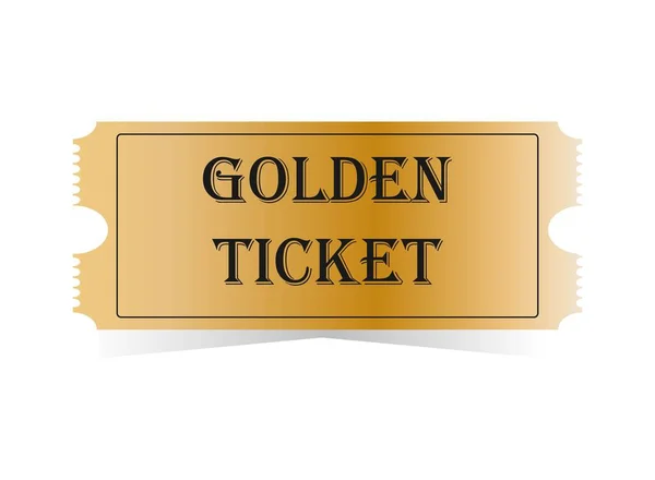 Altın bilet vektör illüstrasyonu