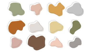 Basit çizgi çerçeve seti çizimi