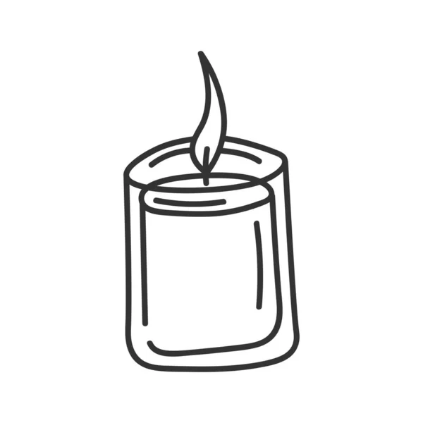 Hand Drawn Candle Doodle Candle — Vettoriale Stock
