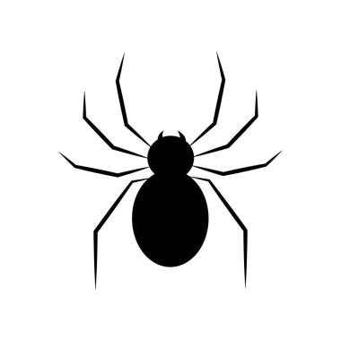 Siluet siyah örümcek