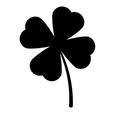 Black silhouettes of clover leaf