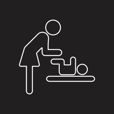 Mother swaddles the baby icon