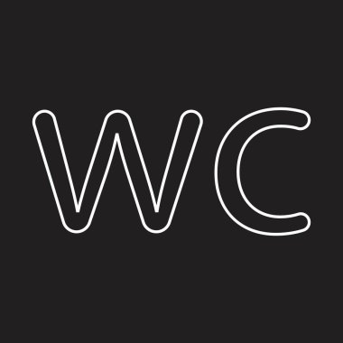 WC line icon vector illustration