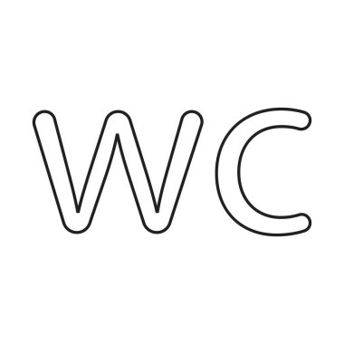 WC line icon vector illustration
