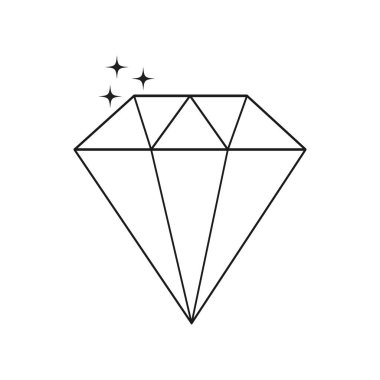 Elmas simgesi vektör illüstrasyonu