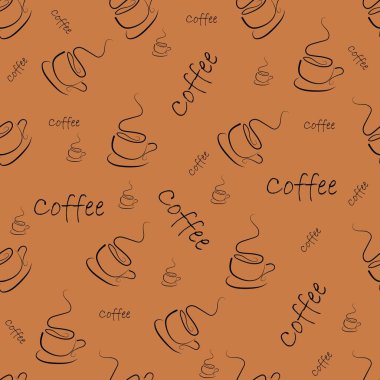 Vector coffee cup seamless pattern