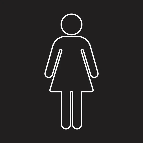Women Line Icon Vector — Image vectorielle