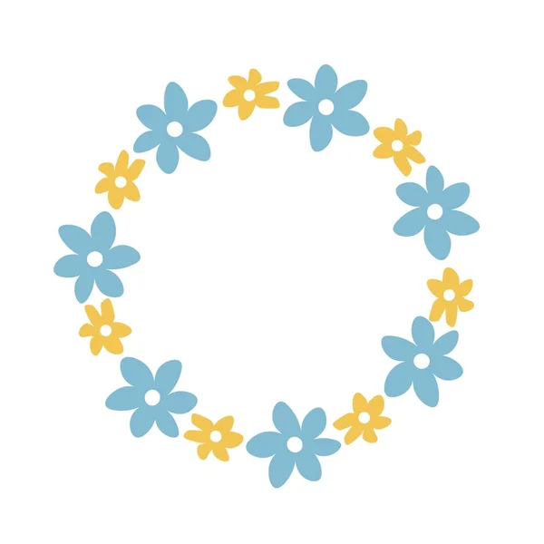 Floral Wreath Cute Tiny Daisies — Image vectorielle