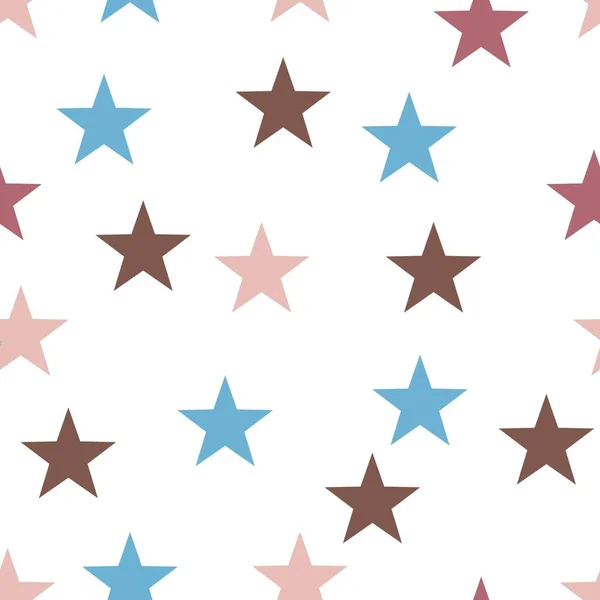 Seamless Background Childish Style Stars — Stockvektor