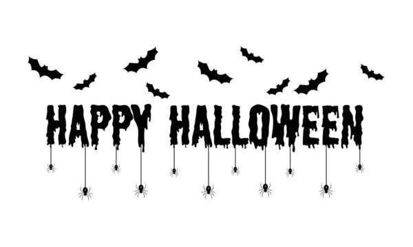 Bannière Texte Halloween Heureux — Image vectorielle