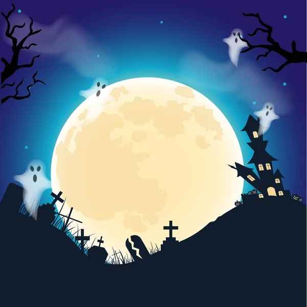 Halloween Tło Wektor Ilustracja — Wektor stockowy