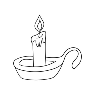 Tutacağı olan yanan bir mum.