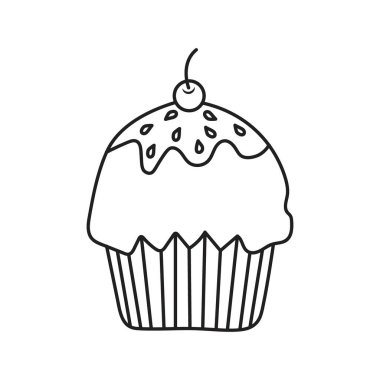 Kek elle çizilmiş karalama stili