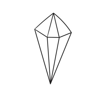 Beyaz üzerine izole edilmiş elmas simgesi