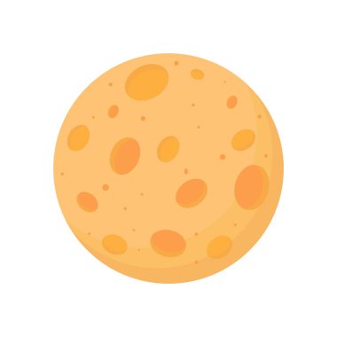 Evrende kraterleri olan dolunay.