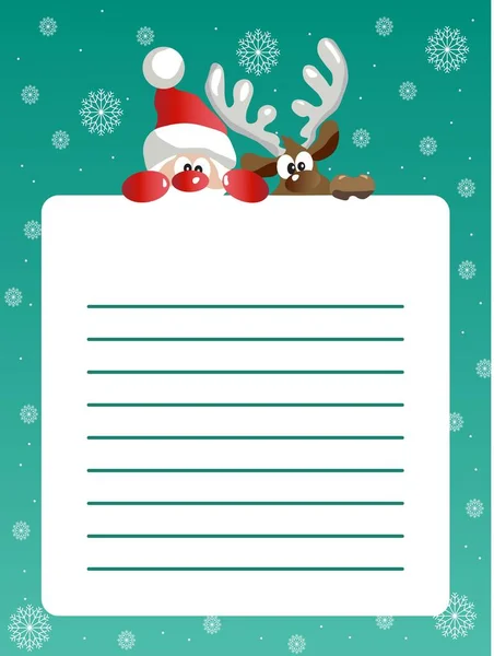 Świąteczny List Santa — Wektor stockowy