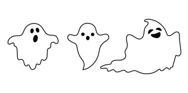 Cadılar Bayramı Hayalet Silueti Seti